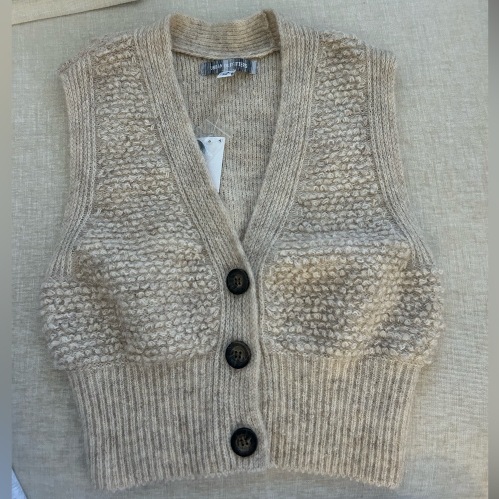 Urban Outfitters Beige Sweater Vest